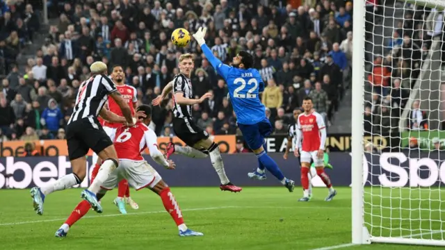 Anthony Gordon scores Newcastle's goal against Arsenal