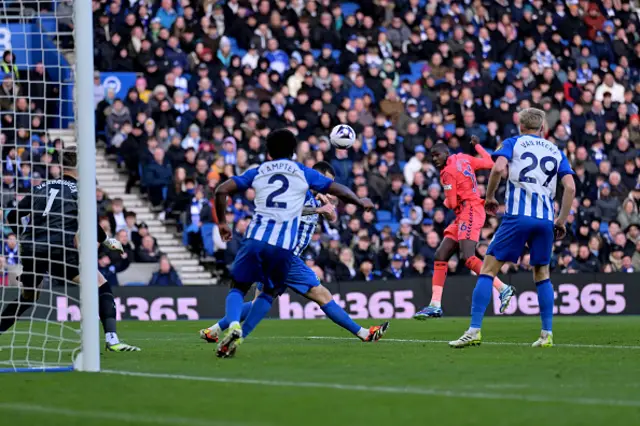 Abdoulaye Doucoure shoots at goal