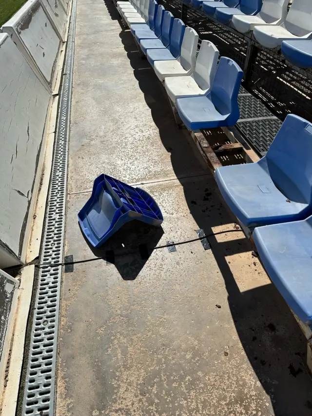 A seat blown off by the high winds in Pinatar