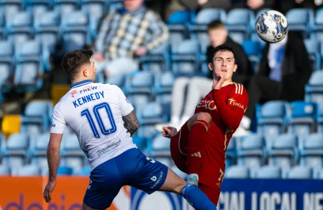 Kilmarnock's Matty Kennedy and Aberdeen's Jamie McGrath