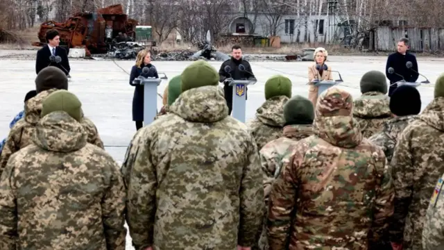 The leaders of Ukraine, Canada, Belgium, Italy and the European Commission