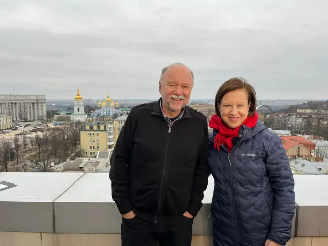 Lyse Doucet with Andrey Kurkov