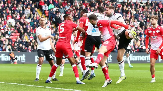 Sonny Bradley scores for Derby at Barnsley