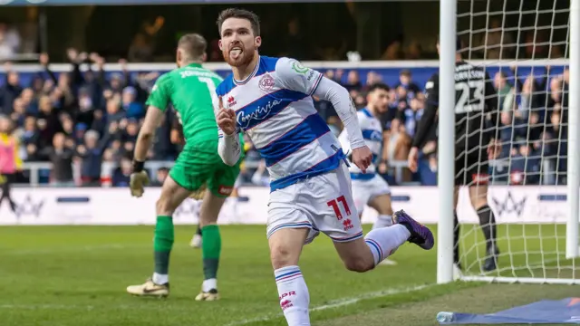 Paul Smyth celebrates scoring for QPR