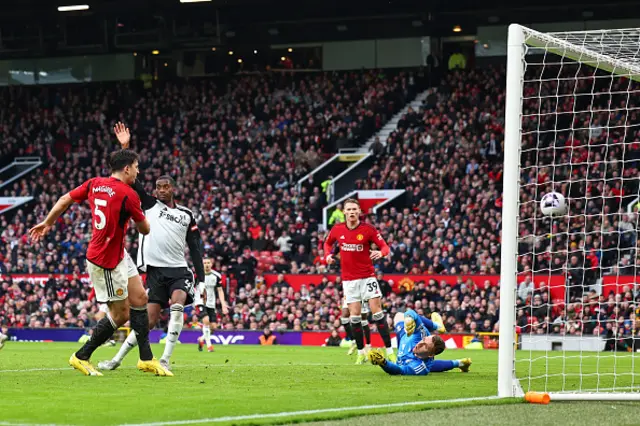 Harry Maguire of Manchester United scores