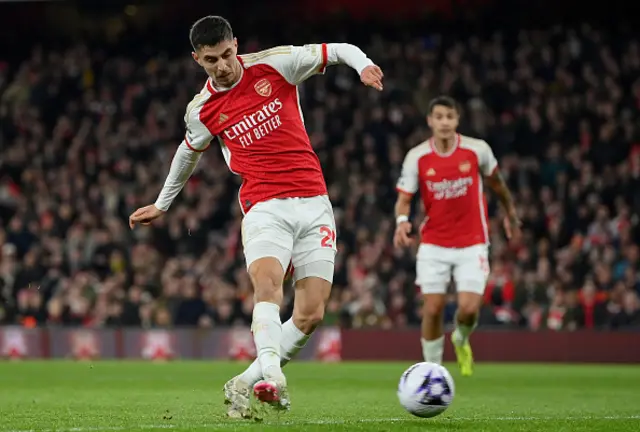 Kai Havertz of Arsenal scores