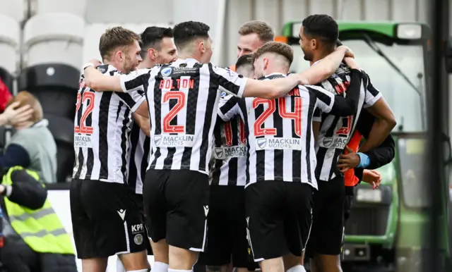 St Mirren players celebrating