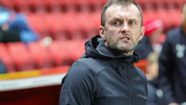 Charlton manager Nathan Jones on the touchline