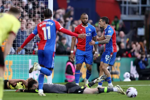 Jordan Ayew of Crystal Palace celebrates