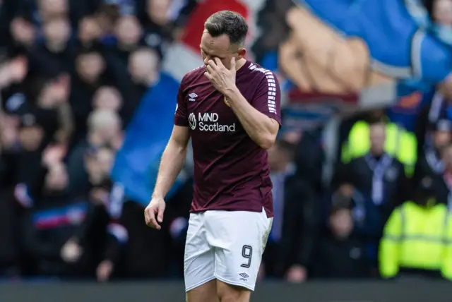 Hearts striker Lawrence Shankland