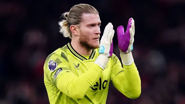 Karius applauds the travelling support