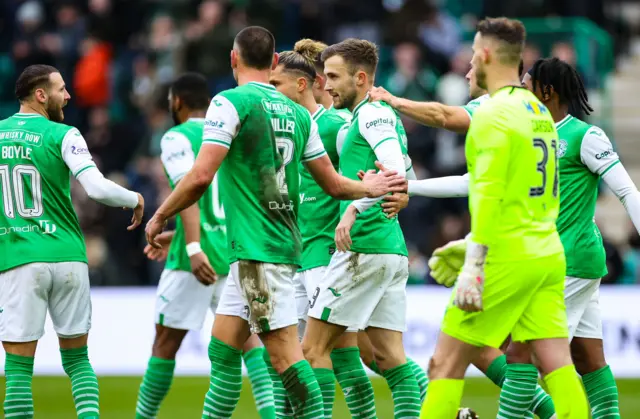 Hibs celebrate