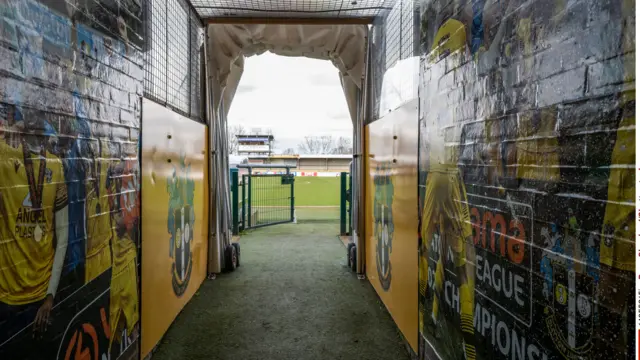 View from inside Sutton United tunnel