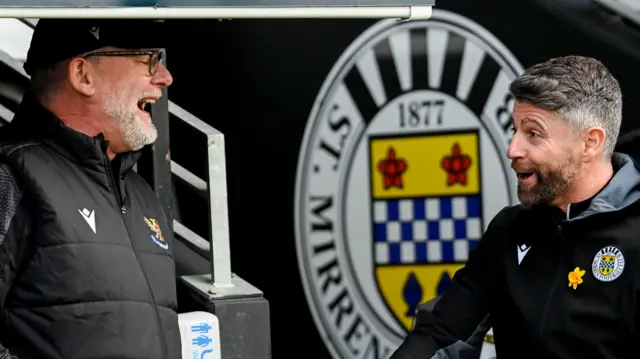 St Johnstone manager Craig Levein and St Mirren manager Stephen Robinson