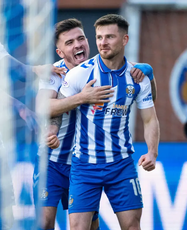 Kilmarnock players celebrating