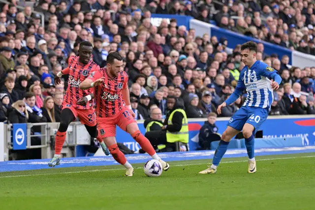 Jack Harrison on the ball for Everton