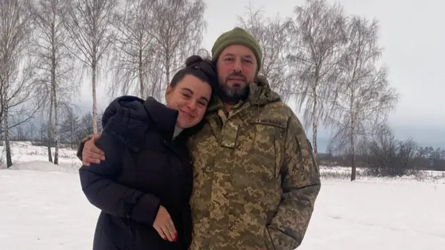 Arina and her father Serhiy