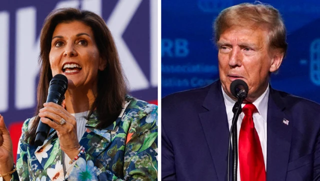 Nikki Haley and Donald Trump (AFP/Reuters)