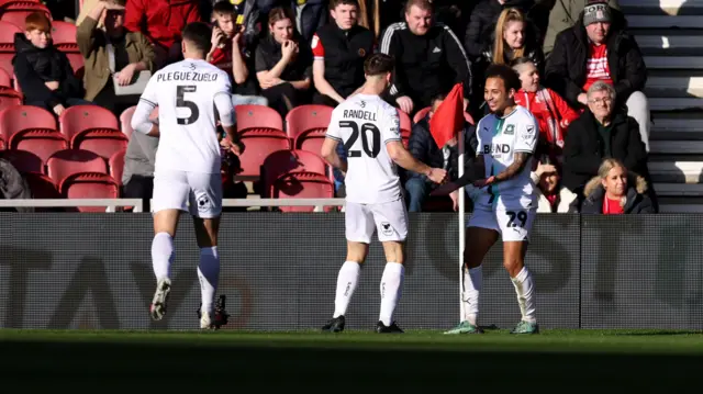 Plymouth celebrate scoring