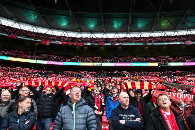 Liverpool fans at Wembley