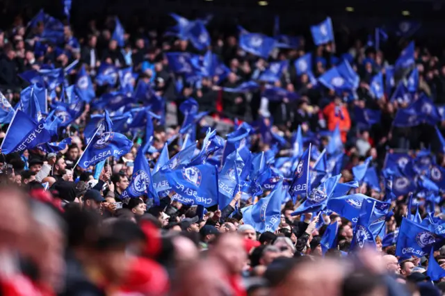 Chelsea fans at Wembley