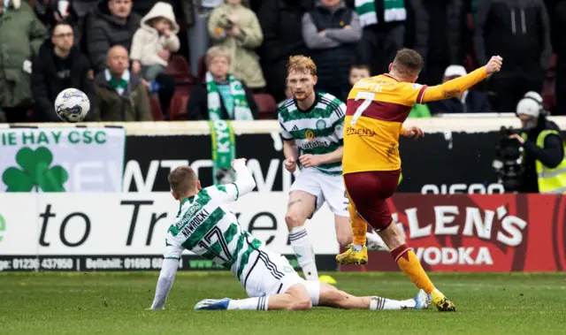 Blair Spittal scores for Motherwell against Celtic