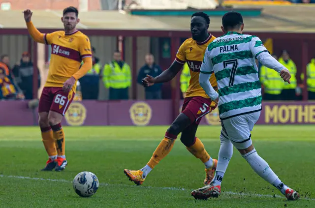 Luis Palma scores for Celtic against Motherwell