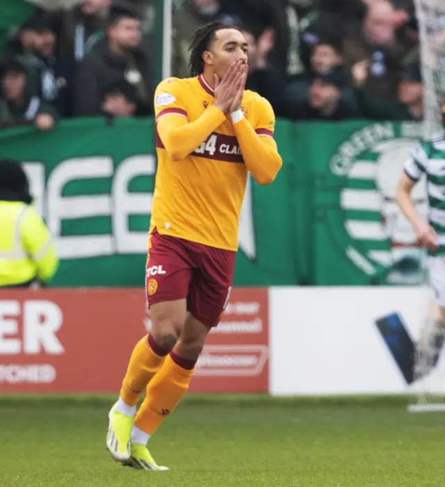 Motherwell striker Theo Bair