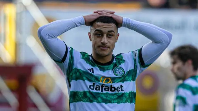 Celtic forward Adam Idah frustrated