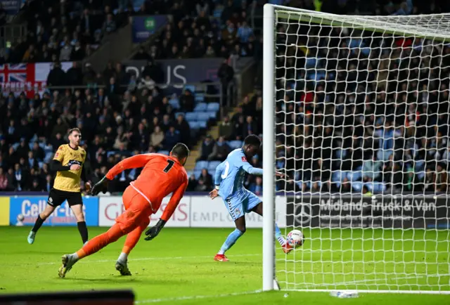 Fabio Tavares scores Coventry's fifth goal