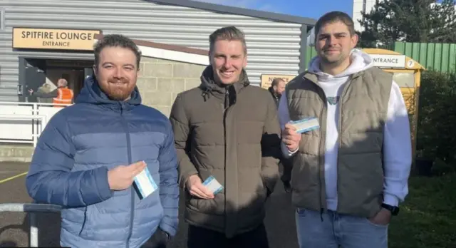 Maidstone fans with tickets for Coventry match