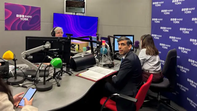 Rishi Sunak in Radio York studio