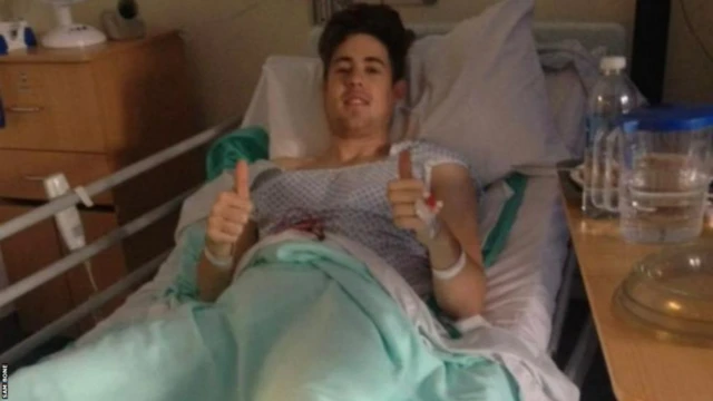 Sam Bone in hospital