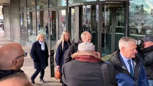 Jo Hamilton and Tony Downey arrive at Portcullis House