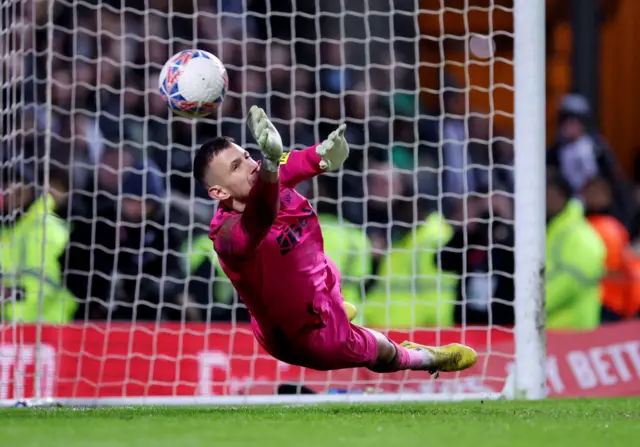 Martin Dubravka saves Dominic Hyam's penalty