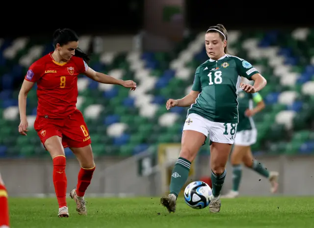 Megan Bell in action for Northern Ireland