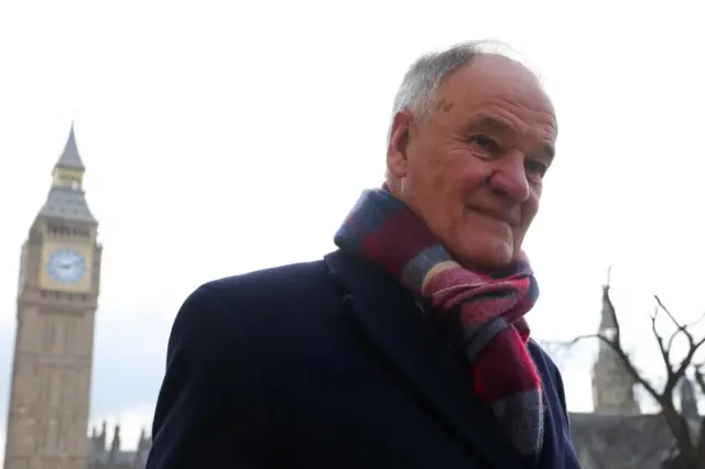 Former Post Office chairman Henry Staunton arrives at Portcullis House in Westminster