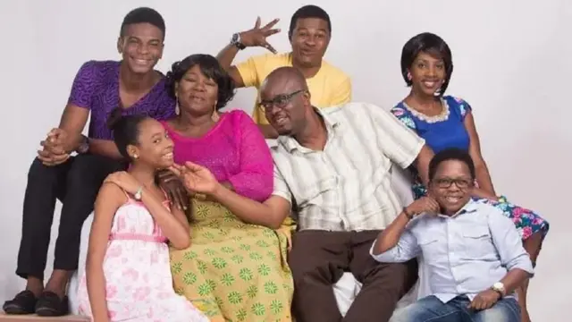 A promotional photo of the fictional Johnson family