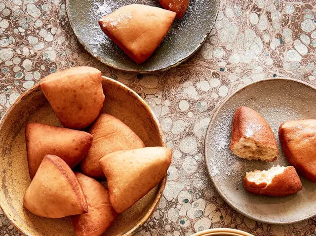 Mandazi - a type of doughnut made with sugar.