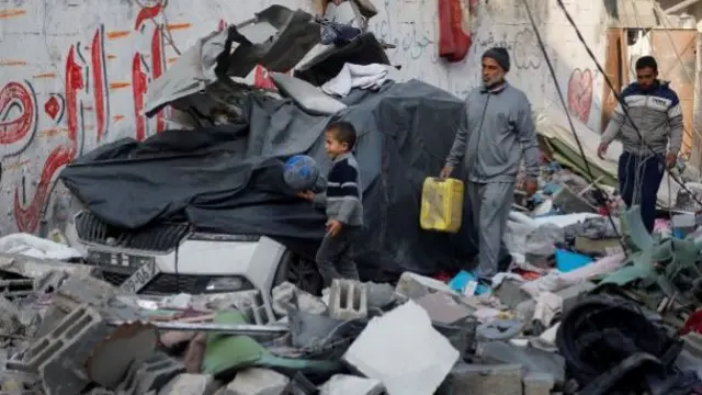 Aftermath of an airstrike on Rafah