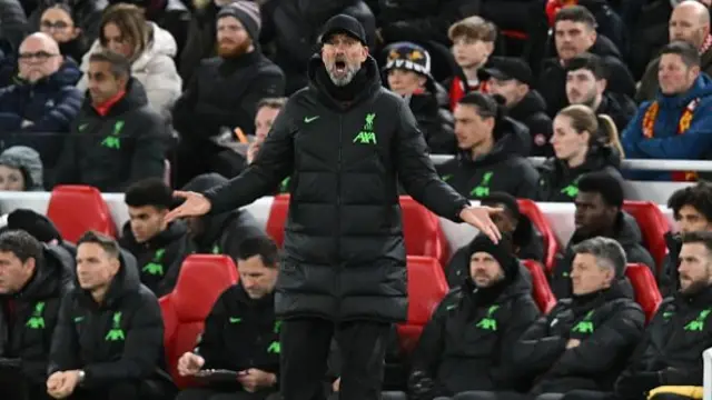 Jurgen Klopp manager of Liverpool on the sideline