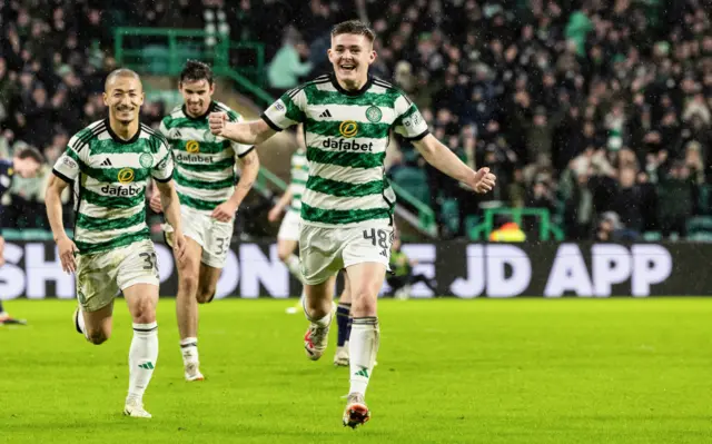 Daniel Kelly celebrates his first Celtic goal