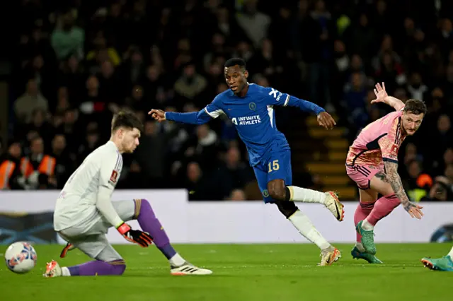 Nicolas Jackson of Chelsea scores his team's first goal