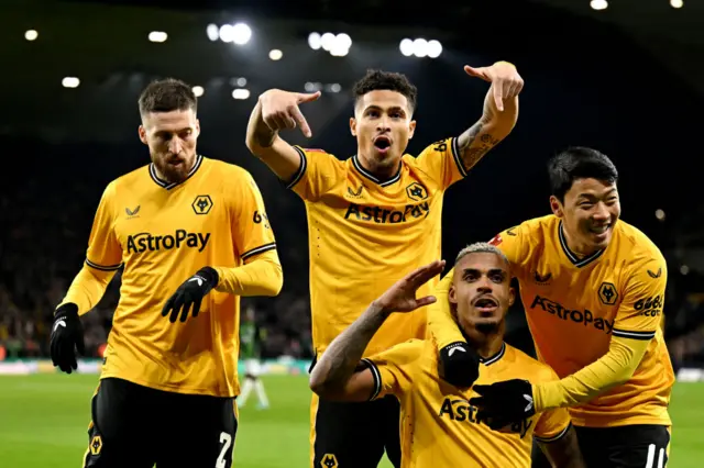 Wolves celebrate their opener