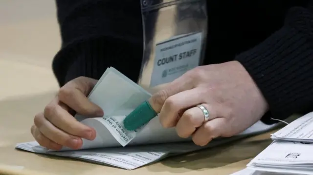 Ballots being counted