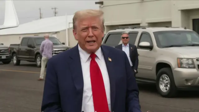 Trump was first to arrive in Texas on Thursday, with Biden due shortly