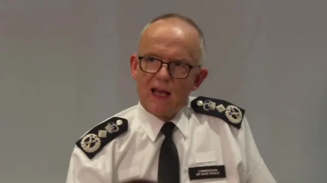 Mark Rowley, speaking to the media in the past few minutes