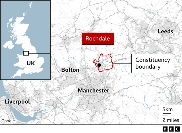 Map of Rochdale