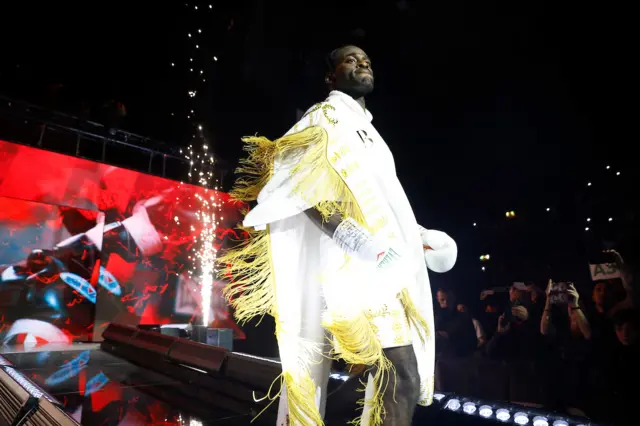 Joshua Buatsi walks to the ring