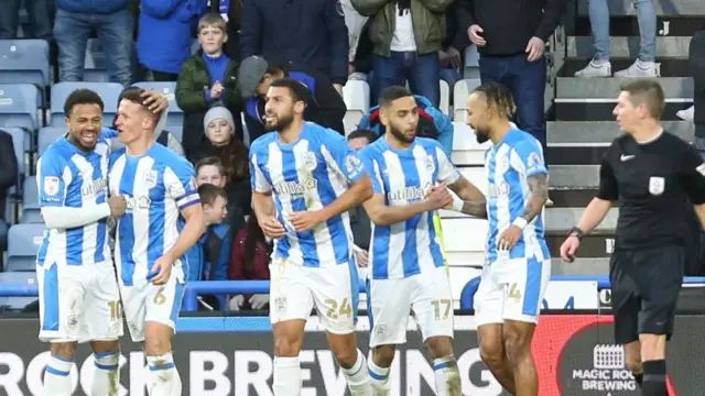 Huddersfield celebrate